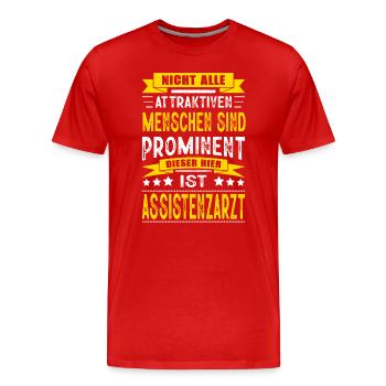 Nicht Alle Menschen Sind Prominent Assistenzarzt - Männer Premium Bio T-Shirt - Rot - Vorne - Damien (186cm)