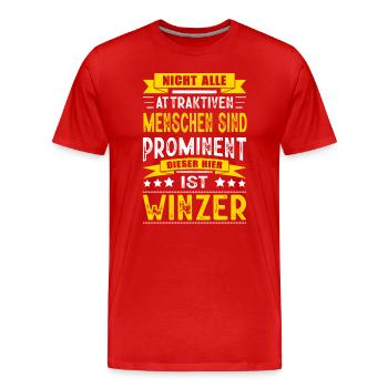 Nicht Alle Menschen Sind Prominent Winzer - Männer Premium Bio T-Shirt - Rot - Vorne - Damien (186cm)