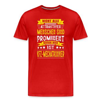 KFZ-Mechatroniker Meister Meisterprüfung Abschluss - Männer Premium Bio T-Shirt - Rot - Vorne - Damien (186cm)
