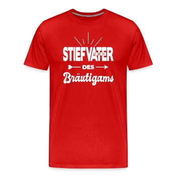 Stiefvater Des Bräutigams Hochzeit Heirat Kostüm - Männer Premium Bio T-Shirt - Rot - Vorne - Damien (186cm)