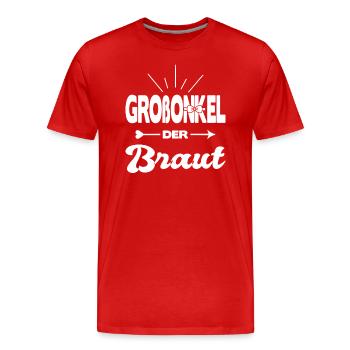 Großonkel Der Braut Hochzeit Heirat Kostüm - Männer Premium Bio T-Shirt - Rot - Vorne - Damien (186cm)