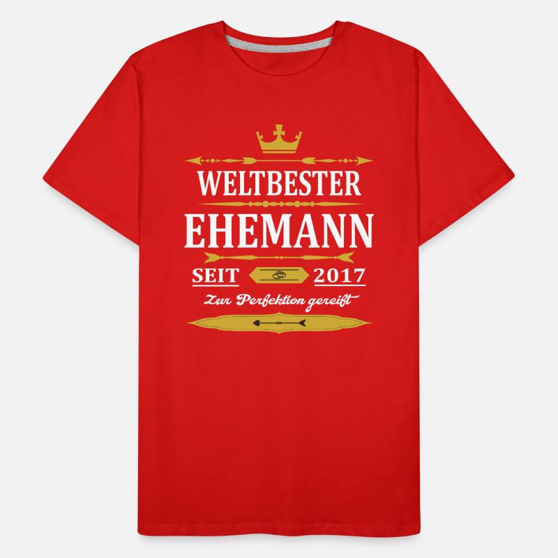 Weltbester Ehemann Seit 2017 Vintage Hochzeitstag Männer Premium Bio T-Shirt