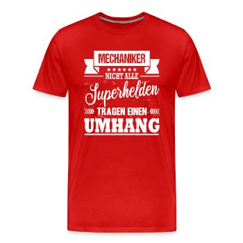 Mechaniker Spruch Mechatroniker Kfzler - Männer Premium Bio T-Shirt - Rot - Vorne - Damien (186cm)