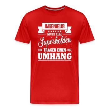 Ingenieur Spruch Ingenieurmeister Abschluss - Männer Premium Bio T-Shirt - Rot - Vorne - Damien (186cm)