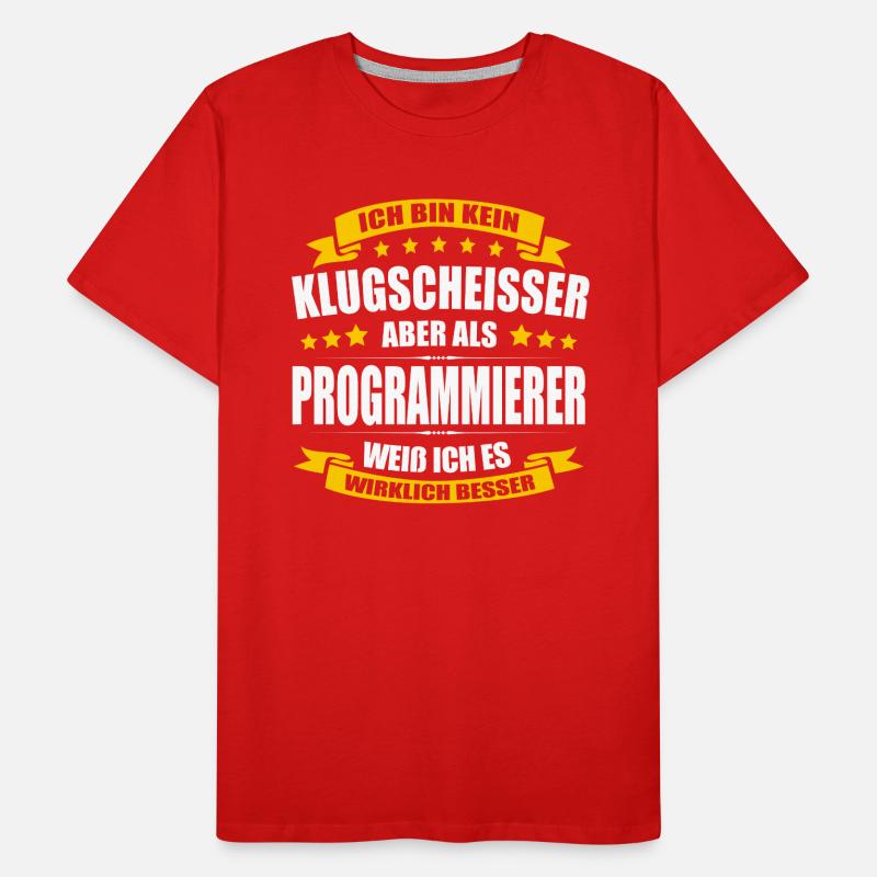 Ich Bin Kein Klugscheisser Programmierer Spruch IT Männer Premium Bio T-Shirt