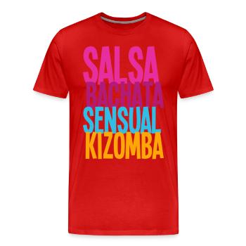 SALSA BACHATA SENSUAL KIZOMBA - Dance Shirts - Men's Premium Organic T-Shirt - red - Front - Damien (186cm)
