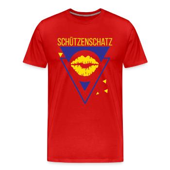 protéger trésor - T-shirt bio Premium Homme - rouge - Devant - Damien (186cm)
