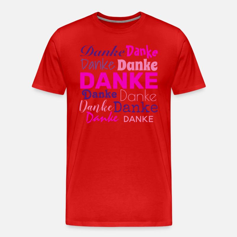 DANKE - DANKESCHÖN - DANKBARKEIT - DANKBAR - Männer Premium Bio T-Shirt - undefined