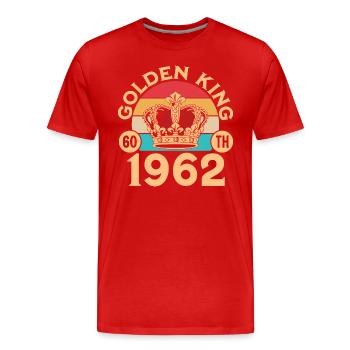 Awesome Since 1962 60th Anniversary - Men's Premium Organic T-Shirt - red - Front - Damien (186cm)