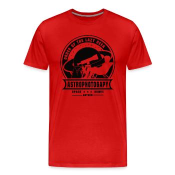 ORDER OF THE LAZY GEEK Saturn Astrophotography - Men's Premium Organic T-Shirt - red - Front - Damien (186cm)
