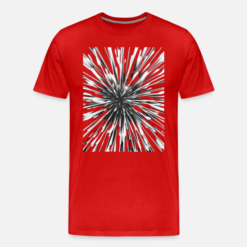 Explosion - Männer Premium Bio T-Shirt - Rot
