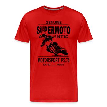 Supermoto - Männer Premium Bio T-Shirt - Rot - Vorne - Damien (186cm)