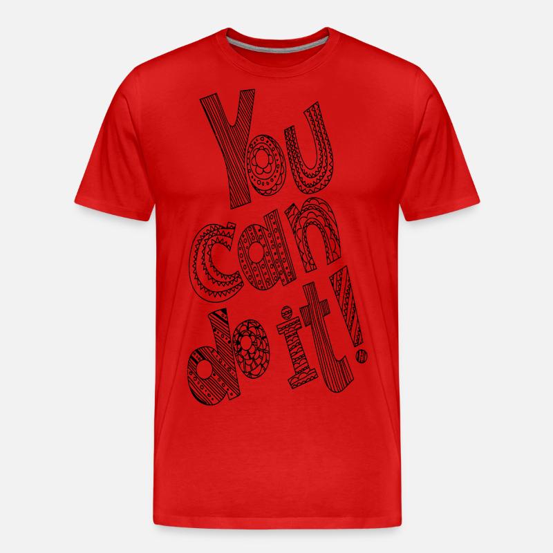 Sie können es tun - Männer Premium Bio T-Shirt - Rot