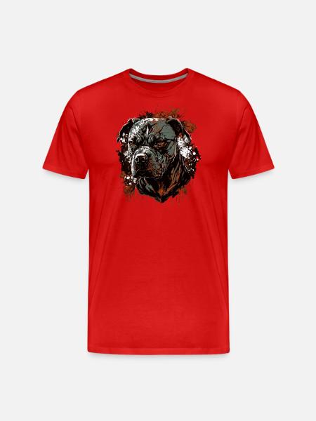 American Staffordshire Terrier - Men's Premium Organic T-Shirt - red