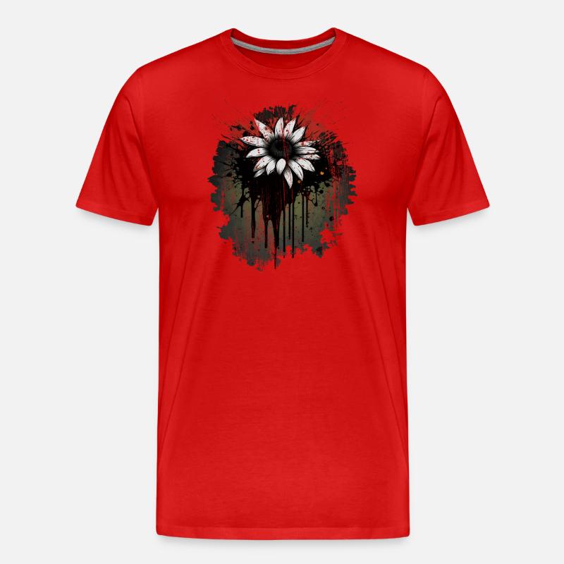 Gänseblümchen - Männer Premium Bio T-Shirt - Rot