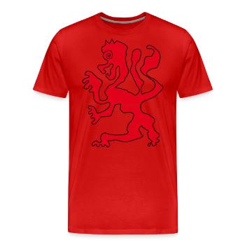 Lion de Hollande-Méridionale - T-shirt bio Premium Homme - rouge - Devant - Damien (186cm)
