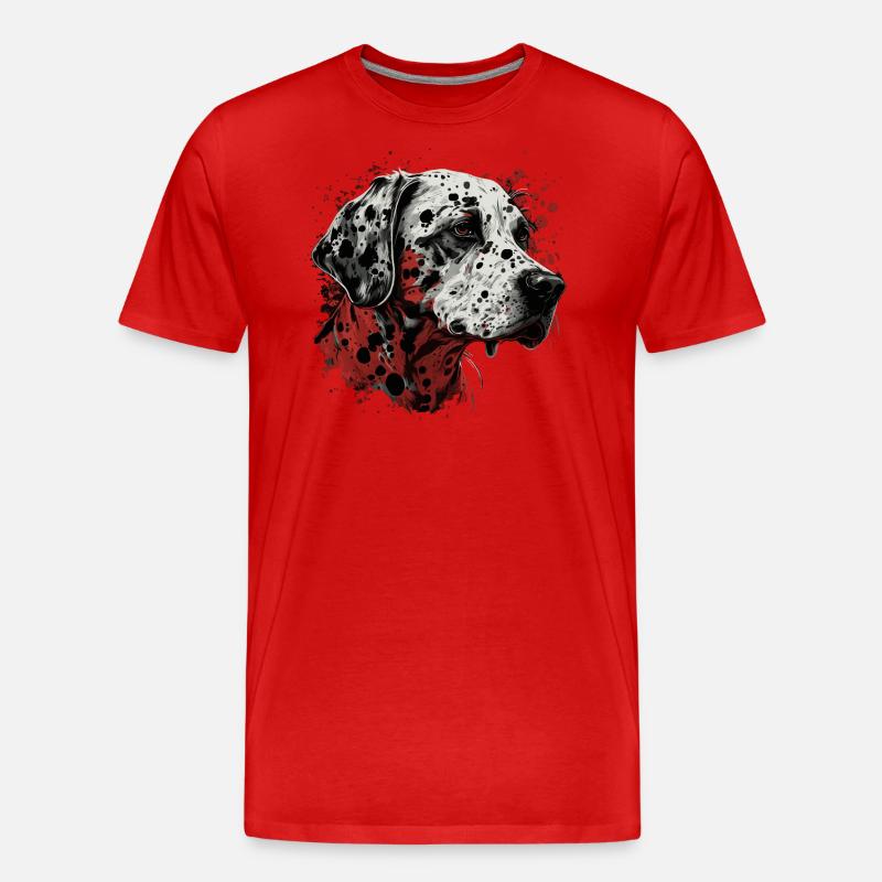 Dalmatiner - Männer Premium Bio T-Shirt - Rot