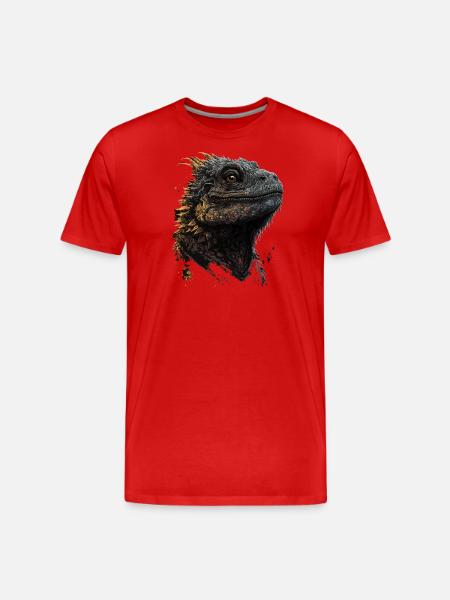Bearded dragon - Men's Premium Organic T-Shirt - red
