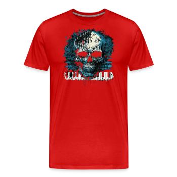 Piano d’horreur - T-shirt bio Premium Homme - rouge - Devant - Damien (186cm)