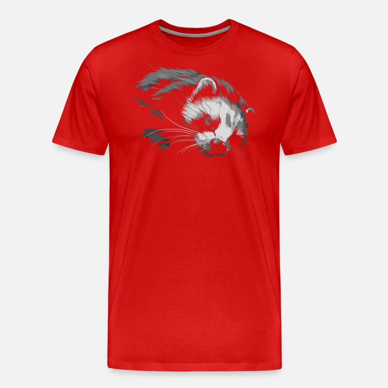 Frettchen ist müde - Männer Premium Bio T-Shirt - Rot