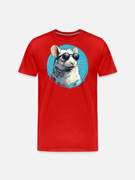 Cool Rat - Men's Premium Organic T-Shirt - red