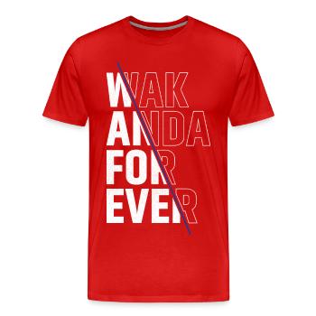 Wach Anda für immer - Männer Premium Bio T-Shirt - Rot - Vorne - Damien (186cm)