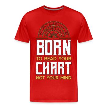 Astrologer Born To Read Your Zodiacal Astrology - Men's Premium Organic T-Shirt - red - Front - Damien (186cm)