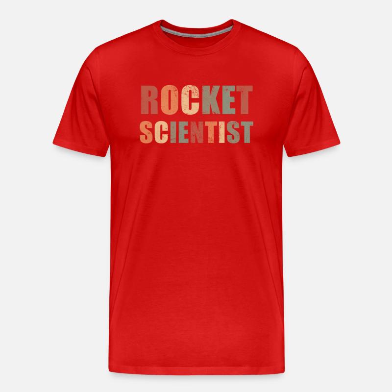 Rocket Scientist Aerospace Engineer Spaceship - Männer Premium Bio T-Shirt - Rot