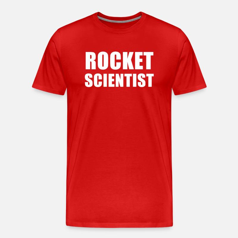 Rocket Scientist - Männer Premium Bio T-Shirt - Rot