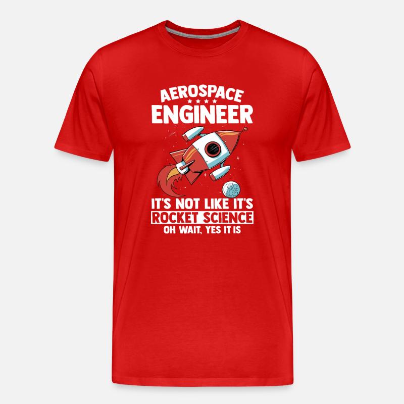 Aerospace Engineer Rocket Science Geschenk - Männer Premium Bio T-Shirt - Rot