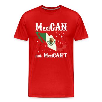 Latino Amérique centrale Mexique Mexicain - T-shirt bio Premium Homme - rouge - Devant - Damien (186cm)