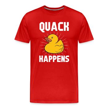 canards en caoutchouc cadeau jaune canard coin-coin se produit - T-shirt bio Premium Homme - rouge - Devant - Damien (186cm)