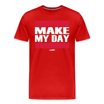 Make my day - T-shirt bio Premium Homme - rouge - Devant - Damien (186cm)