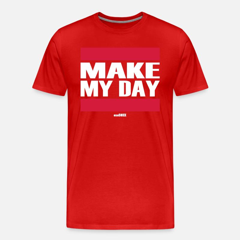 Make my day - Männer Premium Bio T-Shirt - Rot