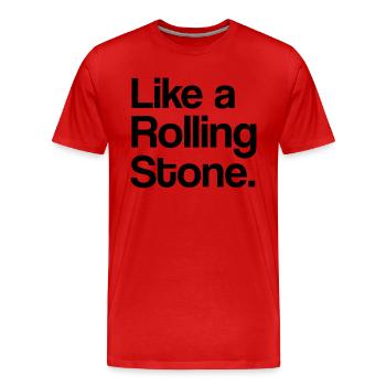 Like a Rolling Stone - Männer Premium Bio T-Shirt - Rot - Vorne - Damien (186cm)