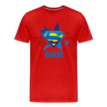 Superman S-Shield Dad - Men's Premium Organic T-Shirt - red - Front - Damien (186cm)