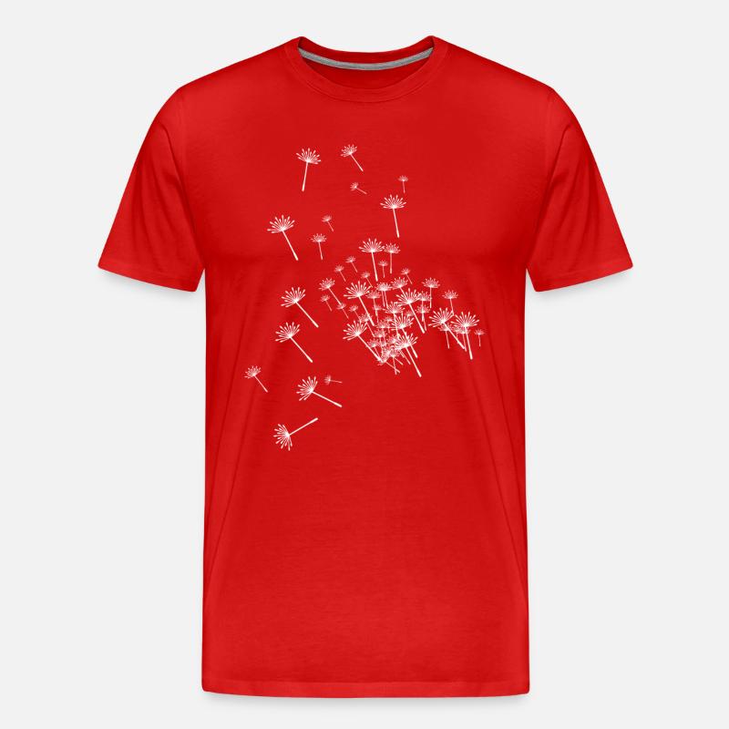 Pusteblume - Männer Premium Bio T-Shirt - Rot