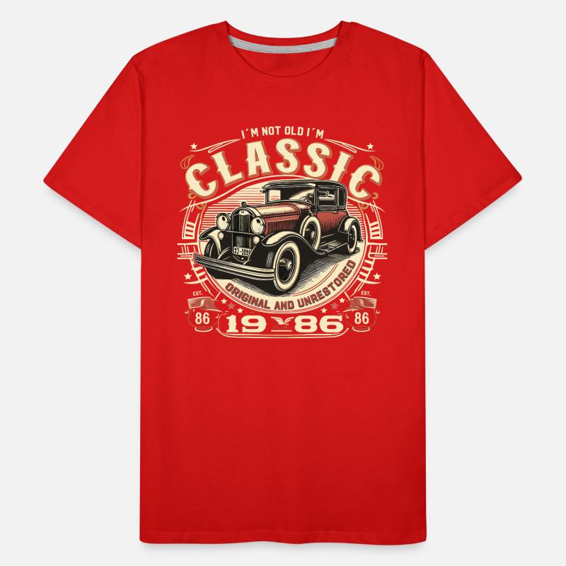 38. Geburtstag Oldtimer 1986 NOT OLD CLASSIC Männer Premium Bio T-Shirt