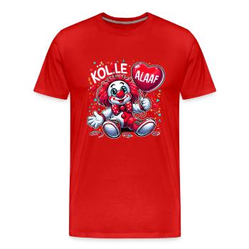 Carnaval Cologne Cologne Alaaf Cologne Clown Mignon - T-shirt bio Premium Homme - rouge - Devant - Damien (186cm)