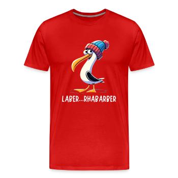 Hamburg Northern Germany Babbling Seagull North Sea Funny - Men's Premium Organic T-Shirt - red - Front - Damien (186cm)