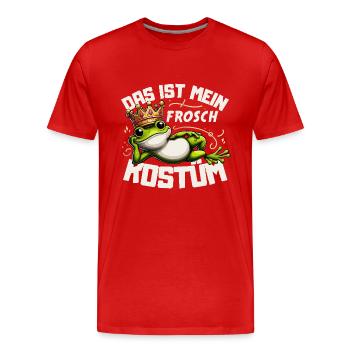 Karneval Frosch Kostüm Verkleiden Köln Kölle Alaaf - Männer Premium Bio T-Shirt - Rot - Vorne - Damien (186cm)