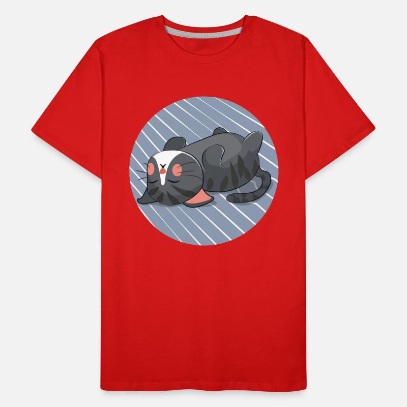 Sleeping cat Men's Premium Organic T-Shirt