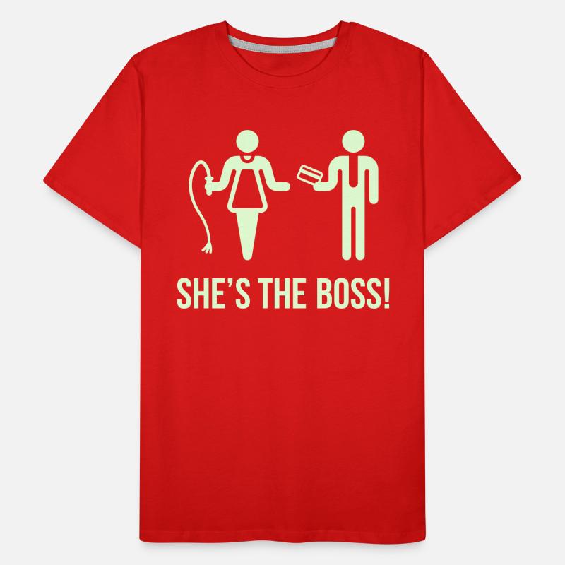 She's The Boss! (Ehefrau & Ehemann) Männer Premium Bio T-Shirt