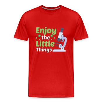 Microbiology Biology Student Biologist Laboratory - Men's Premium Organic T-Shirt - red - Front - Damien (186cm)