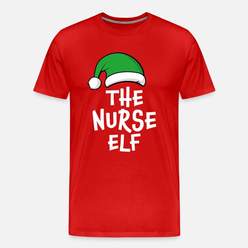Die Krankenschwester Elf - Männer Premium Bio T-Shirt - Rot