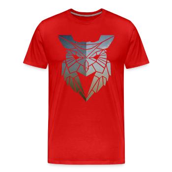 mugissement - T-shirt bio Premium Homme - rouge - Devant - Damien (186cm)