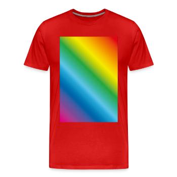 Flux arc-en-ciel - T-shirt bio Premium Homme - rouge - Devant - Damien (186cm)