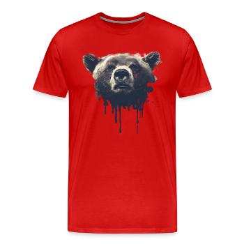 Grizzly - Männer Premium Bio T-Shirt - Rot - Vorne - Damien (186cm)