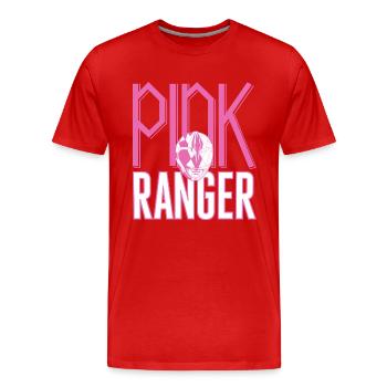 Power Rangers Pink Ranger - Männer Premium Bio T-Shirt - Rot - Vorne - Damien (186cm)