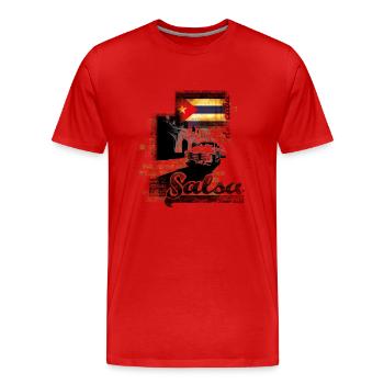 salsa - T-shirt bio Premium Homme - rouge - Devant - Damien (186cm)
